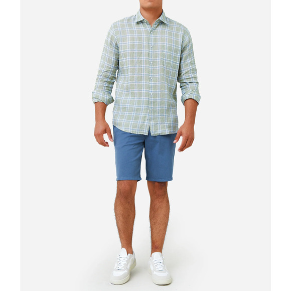 Peter Millar Seaside Men's Upwell Linen Sport Shirt Sz. L MSRP $149 - Picture 3 of 10